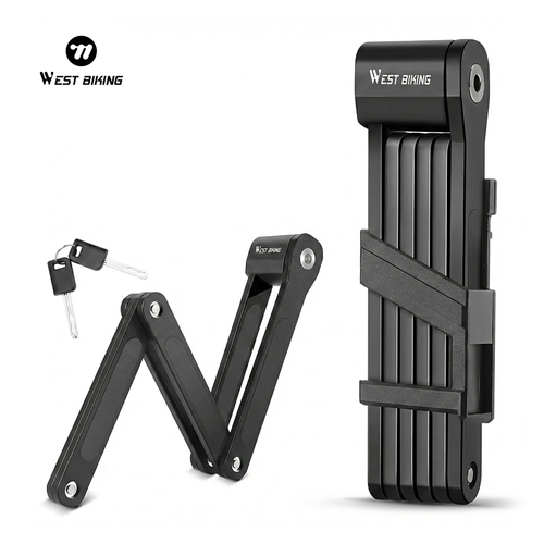 Inokim High-Security Folding Lock - Cut-Resistant Steel Bar 34 Inch (85cm)