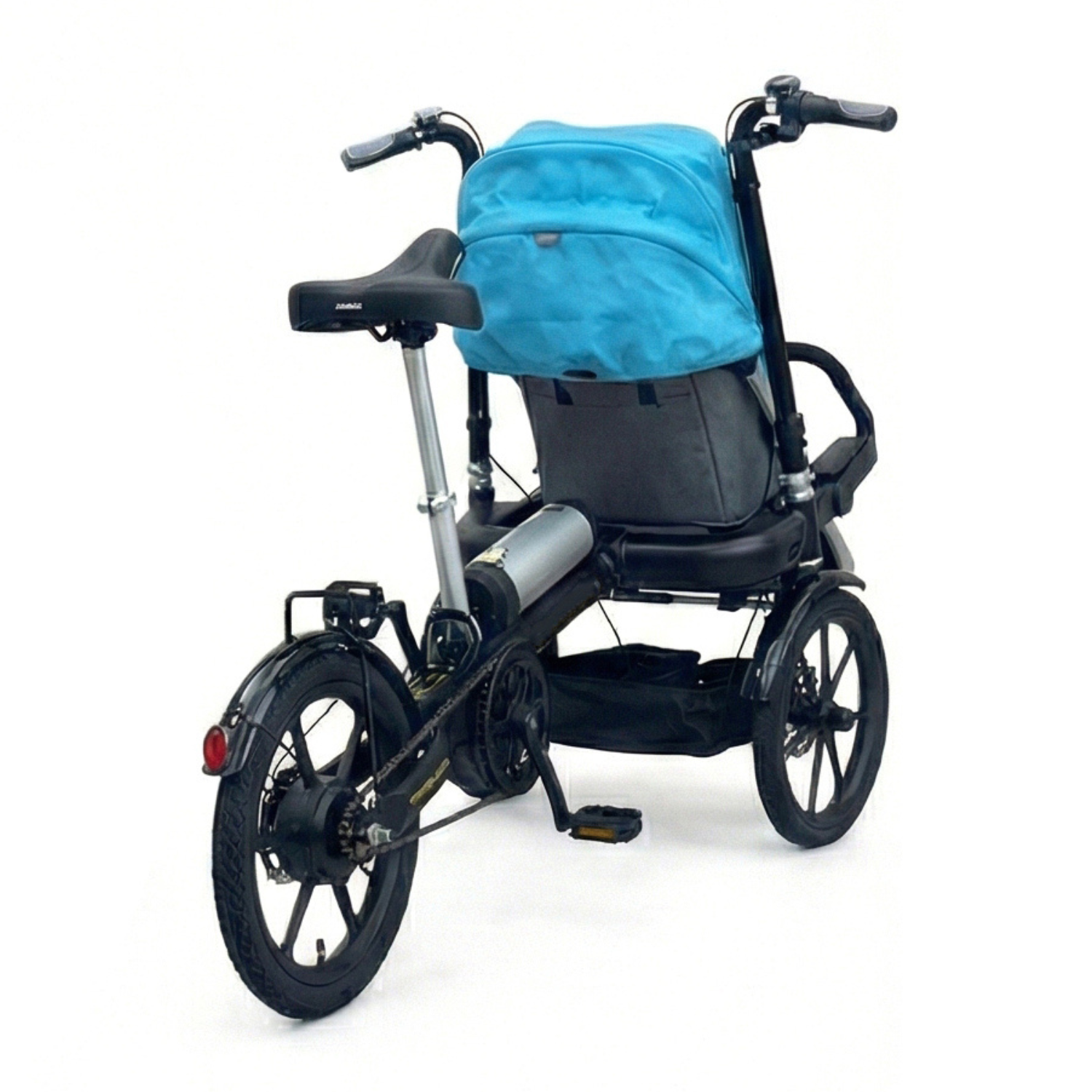 folding electric trike bicycle Folding Parent-Child Electric Tricycle
