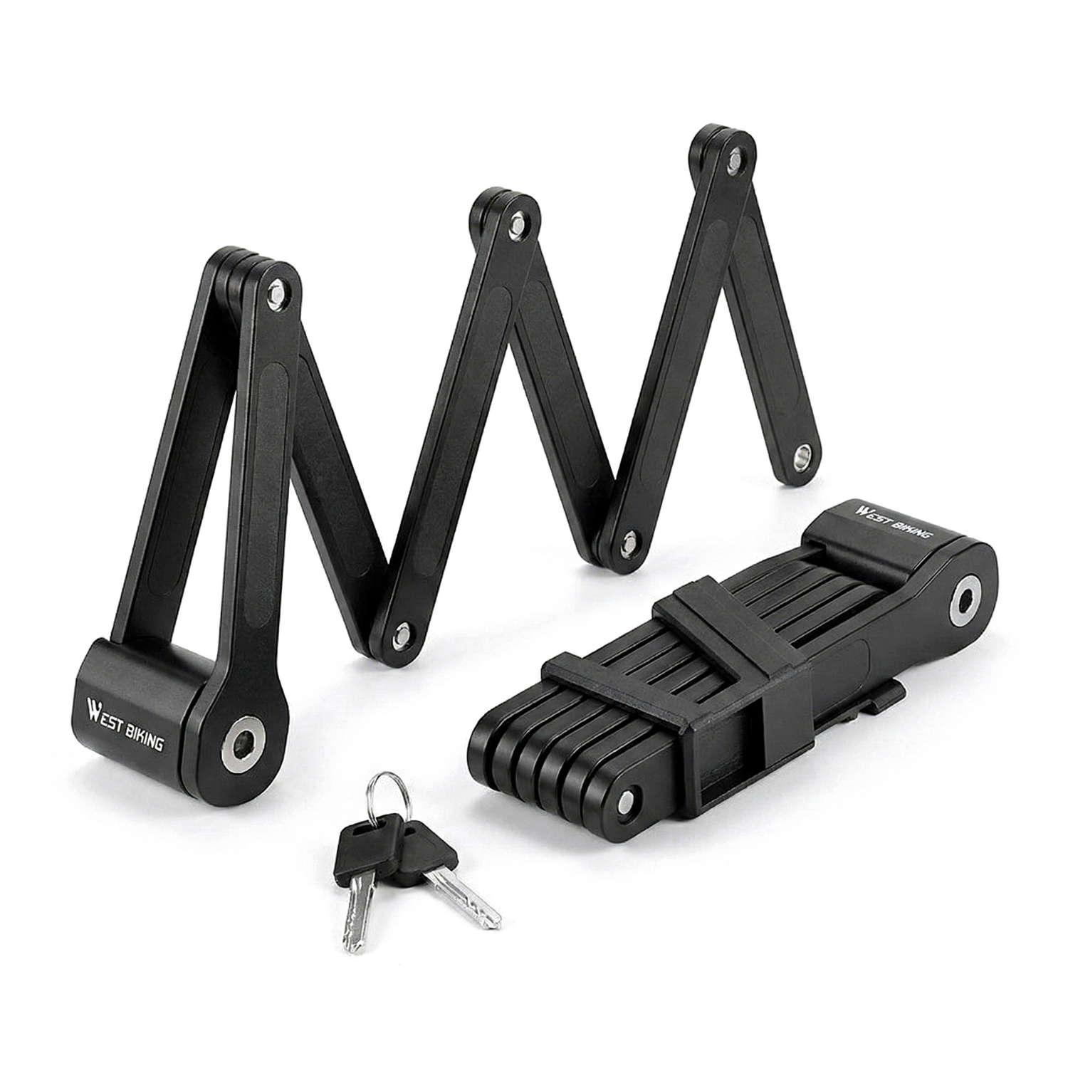 Inokim High-Security Folding Lock - Cut-Resistant Steel Bar 34 Inch (85cm)