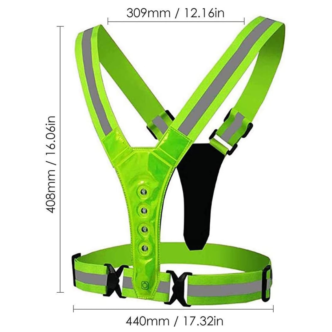Inokim LED Reflective Safety Vest for Electric Scooter Riders - USB Rechargeable, High-Visibility