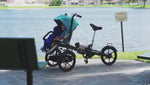 Load and play video in Gallery viewer, Folding Parent-Child Electric Tricycle | 3-Wheel Stroller E-Bike with Reverse Seat
